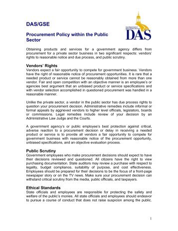 Procurement Policy - General Services