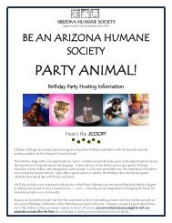 Party Animal Birthday Package - Arizona Humane Society