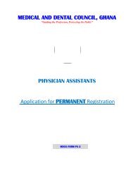 Physican Assistants Forms.pdf - Medical & Dental Council Ghana