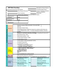 RFP Bid Checklist - DAS - General Services