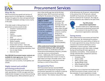 Brochure on Procurement Services - General Services - State of Iowa