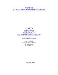 koirnvo2 (PDF) - Centar za razvoj neprofitnog sektora