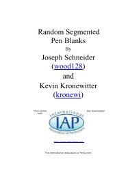 Random Segmented Pen Blanks Joseph Schneider - International ...