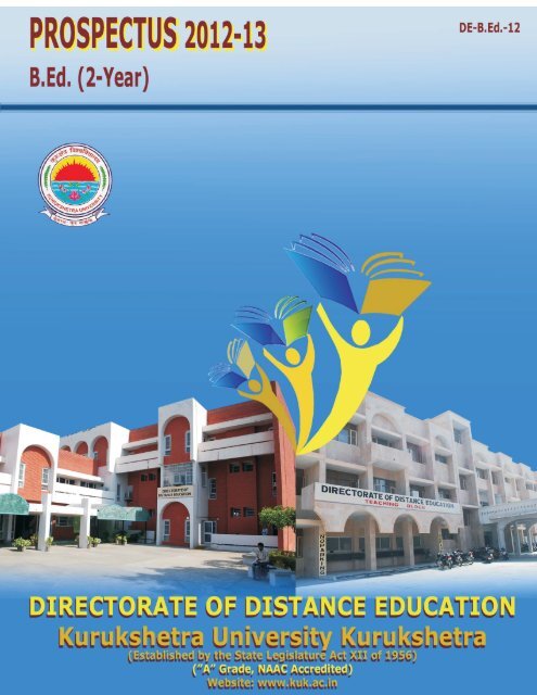 B.Ed - (2 Year) - Par I - (Distance Mode Only) - Kurukshetra University