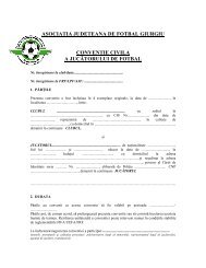 asociatia judeteana de fotbal giurgiu conventie civila a ... - FRF-AJF.ro