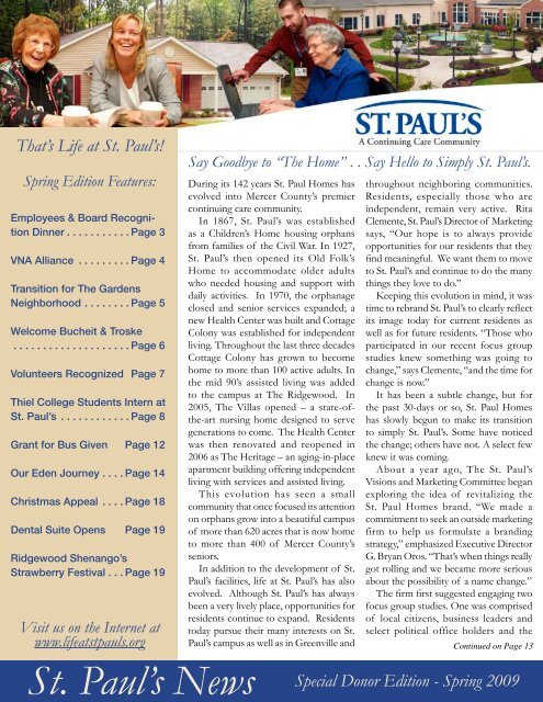 St. Paul's News