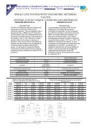 single line system with volumetric metering valves systÃ¨me Ã  ligne ...