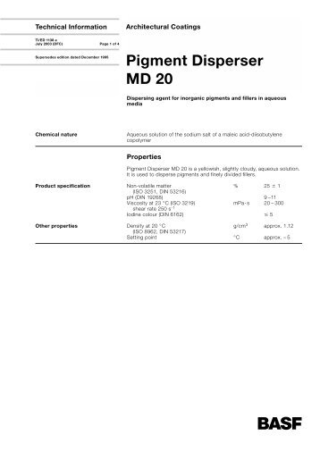 Pigment Disperser MD 20