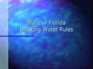 State of Florida Drinking Water Rules