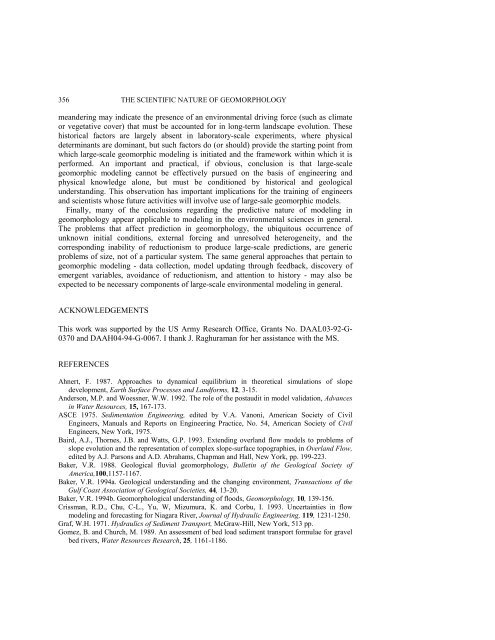 Chapter 14 - Limitations on Predictive Modeling in Geomorphology ...