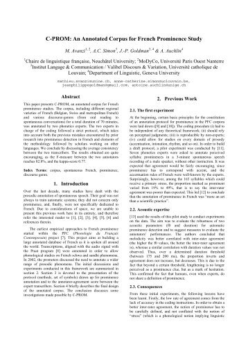 C-PROM: An Annotated Corpus for French Prominence ... - GBIF.ch