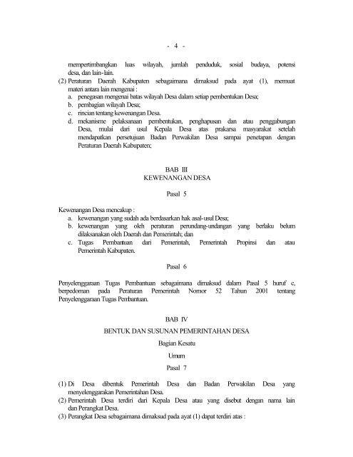 peraturan pemerintah republik indonesia nomor 76 tahun 2001 ...