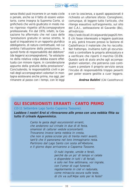 Anno 29 / n. 8 - OTTOBRE 2005 - CAI Sezione di Carpi