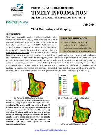 Yield Monitoring and Mapping - Alabama Cooperative Extension ...