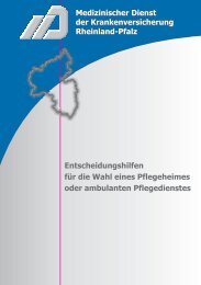 Wahl eines Pflegeheimes oder Pflegedienstes