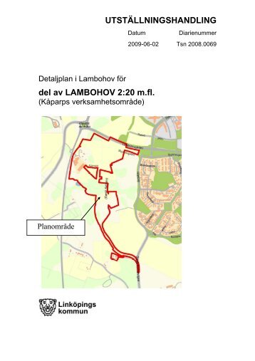 UTSTÃLLNINGSHANDLING del av LAMBOHOV 2:20 m.fl.