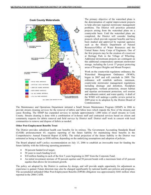 Budget Message / Highlights - Metropolitan Water Reclamation ...