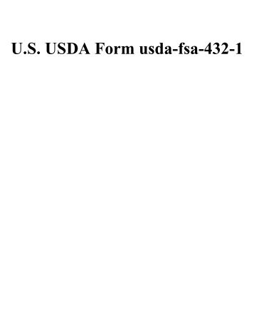 U.S. USDA Form usda-fsa-432-1