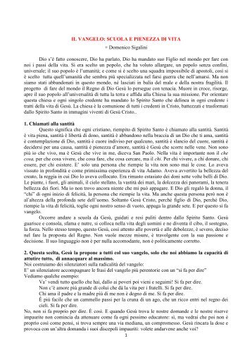 Relazione di Mons. D. SIGALINI - Usmi