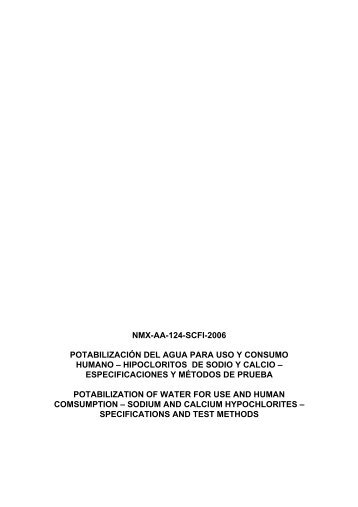 NMX-AA-124-SCFI-2006 POTABILIZACIÓN DEL AGUA ... - CONAGUA