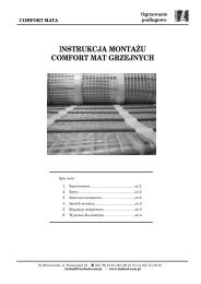 INSTRUKCJA MONTAŻU COMFORT MAT GRZEJNYCH - Luxbud