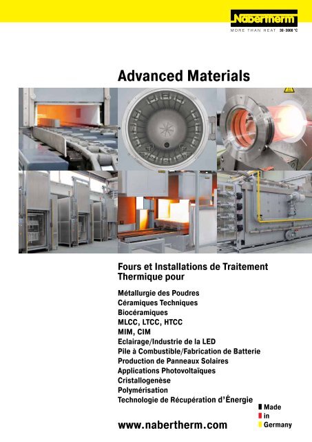 catalogue Advanced Materials - Nabertherm