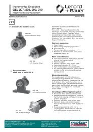 Incremental Encoders GEL 207, 208, 209, 219 T T - Motor ...