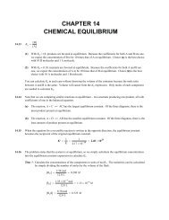 CHAPTER 14 CHEMICAL EQUILIBRIUM - PageOut