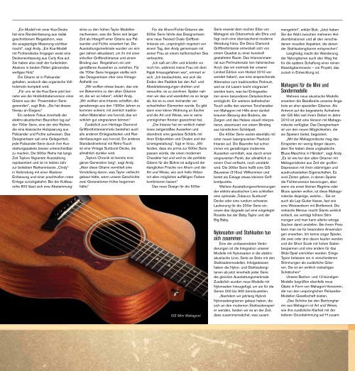 Die Taylor Produktlinie 2012 - Taylor Guitars