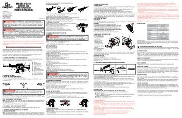 Model PG411 oWner's MAnuAl - Crosman