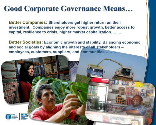 Better Companies, Better Societies - IFC