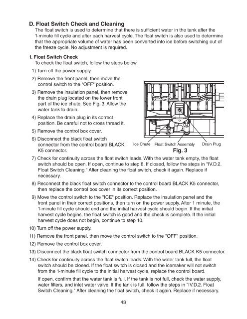 KM1301SAH-E Service Manual - Hoshizaki