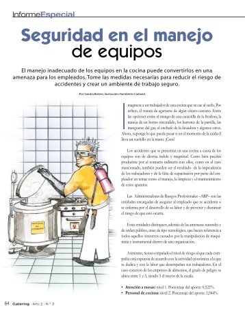 Seguridad en el manejo de equipos - Catering.com.co