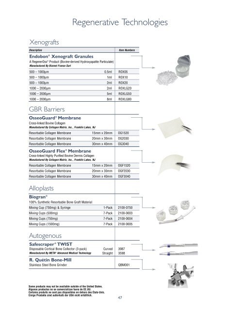 Surgical Catalog - BIOMET 3i