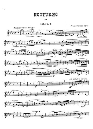 Strauss, F.: Nocturno, Op. 7 - Horn Matters