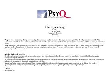 GZ-Psycholoog - RINO Groep