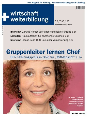 Gruppenleiter lernen Chef - Haufe.de