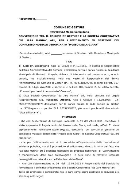 leggi schema convenzione in pdf