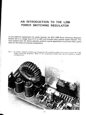 An introduction to the L296 Power Switching ... - Matthieu Benoit