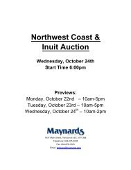 download catalog (pdf) - auction at Maynards