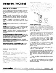 MB850 INSTRUCTIONS - Panamax!