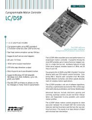 LC / DSP - MEI's On-line Technical Support - Motion Engineering.