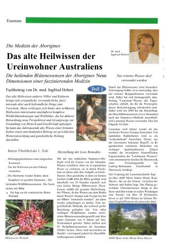 Das alte Heilwissen der Ureinwohner Australiens - Bluegreen