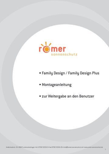 family design - Romer Sonnenschutz