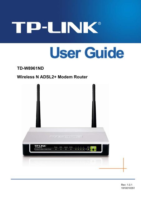 TD-W8961ND Wireless N ADSL2+ Modem Router - Mondo Plast