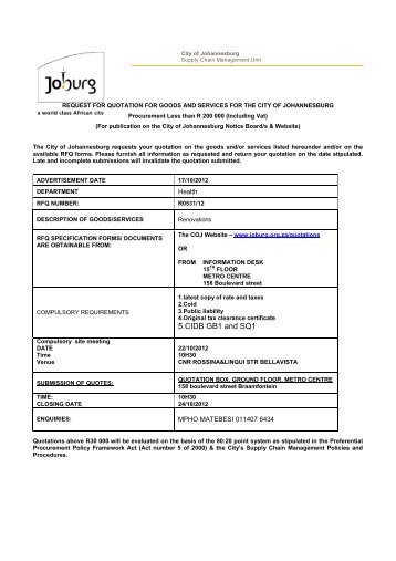 5.CIDB GB1 and SQ1 - Joburg