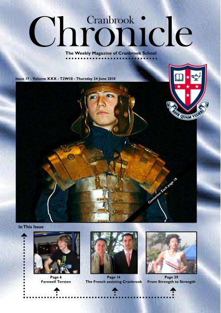 In This Issue The Weekly Magazine of Cranbrook School