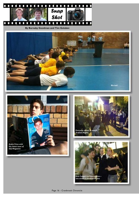 In This Issue The Weekly Magazine of Cranbrook School