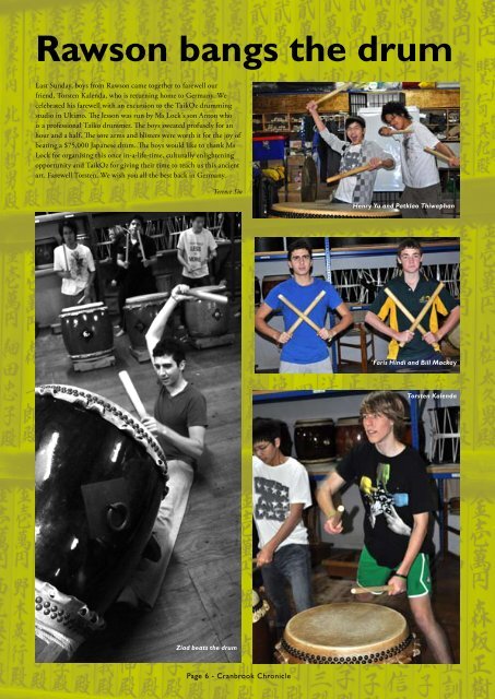 In This Issue The Weekly Magazine of Cranbrook School