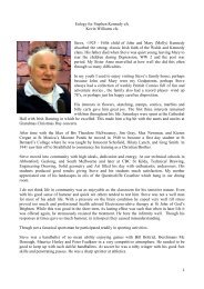 Eulogy for Stephen Kennedy cfc Kevin Williams cfc ... - Edmund Rice